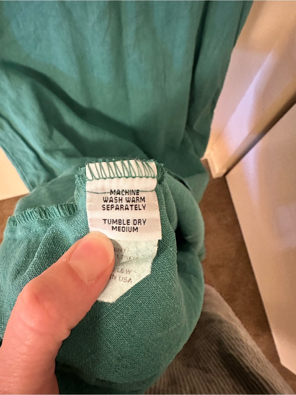 Teal 100% Linen Maxi Dress - Women’s medium - Lagenlook - Camille + Co. - Picture 6 of 12